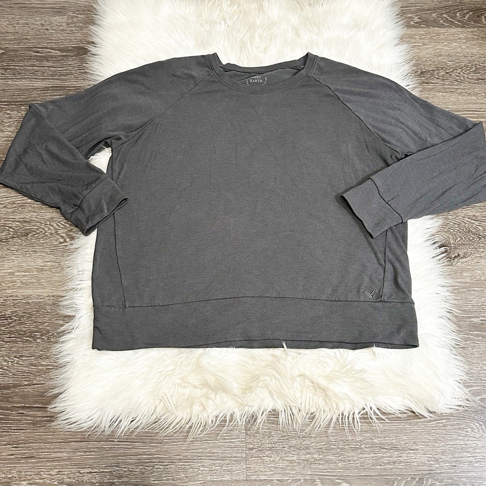 Cozy Earth Womens Brushed Bamboo Pullover Crew Sweater Size Large Loungewear